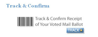 Track & Confirm button on www.shapethefuture.org